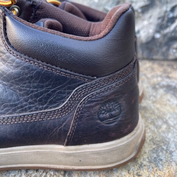 Timberland Men Leather Chukka Boots Size 10 Rustic Outdoor Workwear Cabin Rugged - Picture 9 of 12